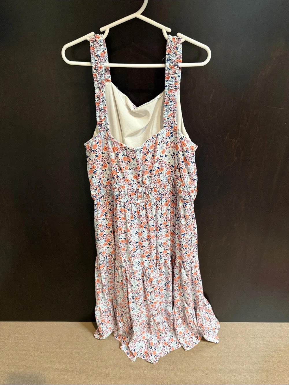 Cat & Jack White Sundress with Pink & Blue Floral Print